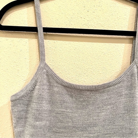 NWT BCBGMAXAZRIA gray knit beaded boho tank top women’s size S - Picture 3 of 8